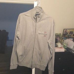 Armani jeans zip up sweatshirt